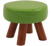 Taburetes de pie para cambiar zapatos, patas redondas de madera, cómodo asiento tapizado para el hogar, uso multifunción