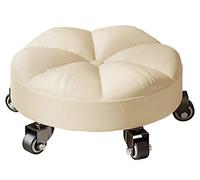 Taburetes de rodillos giratorios taburetes silenciosos enrollables enrollables, 5 pulgadas de altura sosteniendo 330 libras, taburete de asiento enrollable con ruedas universales para el fitness de