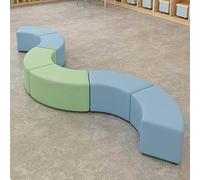 Taburetes de sofá de esquina arqueados para jardín de infantes, entrenamiento, escuela, librería, sala de espera para padres