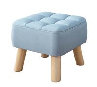 Taburetes for sentarse, cama, almacenamiento, taburetes, taburetes y otomanas, tocador, taburete otomano pequeño, reposapiés de madera con asiento de lino acolchado, taburete pequeño for sala de estar