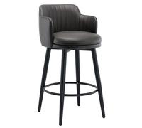 Taburetes giratorios de piel sintética con asiento grande y cómodo, taburetes altos para el hogar, pub, cocina, isla, sillas multifuncionales, para desayuno, comedor, 200 kg de capacidad (65 cm)