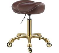 Taburetes giratorios - Sillas rodantes de altura ajustable con asiento de poliuretano y ruedas para uso en oficina y salón de belleza