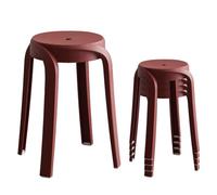Taburetes para aulas, apilables, de plástico de colores para estudiantes, redondos y flexibles, resistentes, de 46 cm de alto, ideales para primaria, oficina, biblioteca y hogar(Burgundy,5pcs)