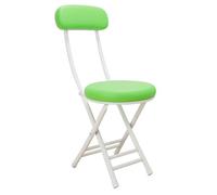 Taburetes plegables acolchados portátiles con respaldo reclinable, sillas que ahorran espacio para el hogar, hoteles y salas de conferencias, cómodo diseño verde oscuro y blanco