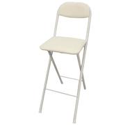 Taburetes plegables de altura ajustable para encimera que ahorra espacio, silla de isla de cocina, tienda de guitarra, taburete de café, color blanco, altura: 60 cm, 1 pieza