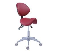 Taburetes Taburete con Ruedas y Respaldo Giratorio de 360 Grados, Altura Ajustable de 54 a 68 cm, (A1)
