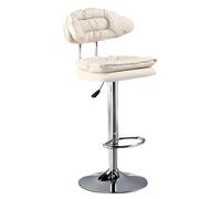 Taburos de Barra de Altura de Mostrador Juego de 1/2 con Espalda, Sillas Altas Giratorias de la Isla de Cocina Tapizada 62-82 Cm Ajustable, para Escritorio de Tocador, Mesa de Comedor, Sala de Estar