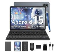 TABWEE Android 15 Tablet 10 Pulgadas - 24GB RAM+ 256GB ROM(2TB TF), Octa-Core, 5000 mAh, 8MP+5MP, Gemini AI, Widevine L1, 5G WiFi, GPS, Face ID, Tablet con Teclado