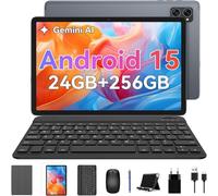 TABWEE Android 16 Tablet con Teclado y Lapiz - 24 GB RAM+ 256 GB ROM(4 TB TF), Octa-Core, Gemini AI, Tablet 10 Pulgadas, Widevine L1, 5000mAh, 8MP+5MP, Face ID, GPS
