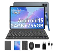TABWEE T20 Tablet con Teclado - 24GB RAM+ 256GB ROM(2TB TF), Octa-Core, 5000 mAh, 8MP+5MP, 5G WiFi, GPS, Face ID, Port Jack 3.5mm, Tablet 10 Pulgadas