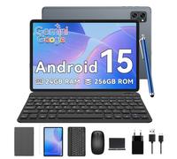 TABWEE T20 Tablet con Teclado - 24GB RAM+ 256GB ROM(2TB TF), Octa-Core, 5000 mAh, 8MP+5MP, 5G WiFi, GPS, Face ID, Port Jack 3.5mm, Tablet 10 Pulgadas