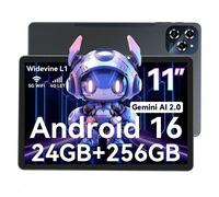 TABWEE W90 Tablet de 11 Pulgadas Android 16, 24 GB de RAM 256 GB de Memoria(TF de 2 TB),Pantalla grande Widevide L1, Octa-core T615, 8000 mAh, WiFi 5G, 4G LET, 18 W 24+256 gris