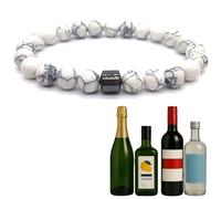 TACBSP Glame - Pulsera antialcohol para hombres y mujeres, para dejar de beber alcohol, manifestación de alcohol, hematita, pulsera ajustable para hombres y mujeres, regalos para aliviar la ansiedad y