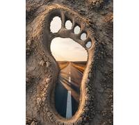 Taccuino Impronta del Cammino: A5, Copertina flessibile, 240 pagine a righe, Lucida