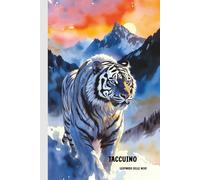 Taccuino Leopardo delle Nevi: Taccuino A5 a righe - 100 pagine - Regalo per amanti della natura selvaggia - Diario montagna