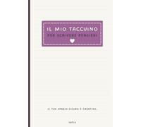 Taccuino Personale per Scrivere Pensieri: Quaderno a Righe per Appunti e Scrittura Creativa. Block Notes. Cuore, Viola, Minimal