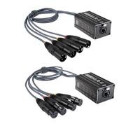 Tacdas 1 Par XLR Macho/Hembra Serpiente de 4 Canales 3 Pines XLR/A Ethercon RJ45 Cat5/Cat6 Extensor Ethernet para Escenario en, Negro