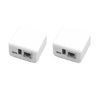 Tacdas 2 Unidad Servidor de Impresión de Red NP330 USB 2.0 Mini Servidor de Impresión USB 2.0 con Conexión RJ45 de 100 Mbps para Teléfonos Android Enchufe Europeo.