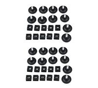 Tacdas 20 Juegos de 45 Mm de DiáMetro Base, Pie de NivelacióN Ajustable, Kit de InsercióN de Tubo Cuadrado de 25 Mm X 25 Mm