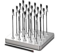 Tacdas 20 Pinzas de Cocodrilo, un Cepillo y una Caja de Hierro. la Pinza de Cocodrilo Flexible Es Magnética. Ideal para Soldar, Pintar Maquetas y Sujetar PCB.