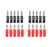 Tacdas 20pcs de Enchufe de Conector Enchufe de Banana aislados 4mm Rojo + Negro