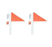 Tacdas 2Conjunto Bandera de Seguridad con Poste, Bandera de Bicicleta de Alta Visibilidad Ajustable de 6 Pies, Bandera de Seguridad Impermeable de Colores Brillantes