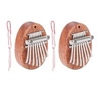 Tacdas 2X 8 Teclas Mini Kalimba Exquisito Dedo Pulgar Piano Marimba Musical Buen Accesorio Colgante Regalo