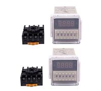 Tacdas 2X AC 220V 5A Herramienta de Dispositivo de Relé de Retardo de Temporizador Programable de Doble Tiempo DH48S-S