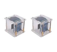 Tacdas 2X Kit Electrónico para Hacer Mismo ESP8266, Mini Reloj con Pronóstico del Tiempo, Kit en Red WiFi con Pantalla OLED & Estuche para Soldar.