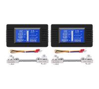 Tacdas 2X Monitor de Batería CC Medidor de Potencia Amperímetro Digital CC 0-200 V Derivación 100 A Multímetro, Medidor Voltímetro Probador de Capacidad