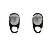 Tacdas 2X Podómetro para Caminar, Podómetro Portátil para Caminar, Contador de Pasos 3D, Rastreador de Pasos Electrónico Simple con Mosquetón