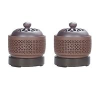 Tacdas 2X Quemador de Incienso Eléctrico de Aromaterapia Electrónica Luz de Aceite Ajuste de Temperatura de Sincronización de 220 V, S