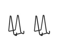 Tacdas 2X Soportes de Placa de 3 Pulgadas para Exhibición, de Metal, Soporte para Imagen, Placa Decorativa, Libro, Caballete para Fotos