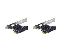 Tacdas 2X Tarjeta de Expansión SATA3.0 A Puerto PCI-E4 Tarjeta Adaptadora 6G 88SE9215 Tarjeta de Conversión de Disco Duro IPFS de Expansión Duro