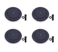 Tacdas 4 Pcs 25 cm Plástico Forma Redonda Lluvia Ducha Accionada Ducha Superior de La Habitación Accesorios de Cabina de Boquilla de Cabeza de Techo