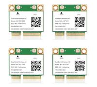 Tacdas 4X 1200Mbps Bluetooth 4.2 Mini Tarjeta PCI-e WiFi -AC7265 Tarjeta de Red Inalámbrica 7265 802.11ac 2.4G 5Ghz para Computadora Portátil 7260HMW