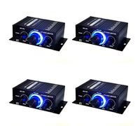 Tacdas 4X Mini Amplificador Estéreo Dc12V Reproductor de Audio de Alta Fidelidad de Doble Canal Compatible con Entrada de DVD de Teléfono Móvil para Uso en el Hogar de la Motocicleta