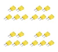 Tacdas 4X Mini Conector de Termopar Tipo K Adaptador de Enchufe Macho Alta Temperatura 120 ℃ (248 ℉) para Sondas de Sensor de Termopar