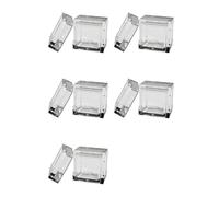 Tacdas 50 Bandejas de Caja Acrílica para Cubos de Elementos de 0,39 Pulgadas y 10 Mm, Caja Transparente, Soporte de Tabla Periódica para Colecciones de Elementos