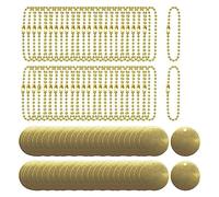 Tacdas 50 Etiquetas de VáLvula de LatóN de 1 Pulgada, Estampado en con Orificio de 2,4 Mm, de Bolas para VáLvulas de TuberíA, Equipos, Etiquetas de Llaves de Herramientas