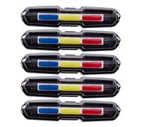 Tacdas 5X USB Recargable Luz de Bicicleta Trasera Delantera BateríA de Litio Led Luz de de Bicicleta LáMpara