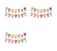 Tacdas 6X Conjunto de Decoraciones para Fiestas de, Pancarta Colorida de y Decoración de Piruletas con Remolinos Colgantes para Fiestas Temáticas de Dulces