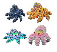 Tacdas Adorno de Pulpo de Amor Impreso en 3D, con Movilidad Articular Simulada, Modelo Animal de Pulpo, Paisajística, Decoración de Escritorio para el Hogar.