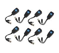 Tacdas Balun de Video Pasivo HD-CVI/TVI/AHD con Conector de AlimentacióN Y Transmisor de Datos RJ45 CAT5 4 Par