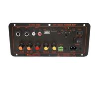 Tacdas Bluetooth5.0 Audio 300W Placa Amplificadora D300 Subwoofer Micrófono Dual AMP Módulo Amplificador Reproductor Multimedia para Automóvil Enchufe Europeo