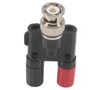 Tacdas Enchufe BNC Conector Divisor de Enchufe Banana de 4 Mm Enchufe Macho BNC a 2 X 4 Mm Adaptador de Enchufe Hembra Tipo Banana