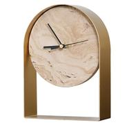 Tacdas Estatuas de Reloj para Decoración de Sala de Estar, Estantes de Mármol, Esculturas Decorativas para Estanterías de Comedor Doradas.