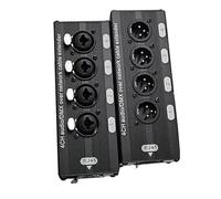 Tacdas Extensor de Audio RJ45 CAT5 A 4 Canales XLR/de 3 Pines. Extensor de Señal de Red DMX512 para Estudio de Grabación de Audio.