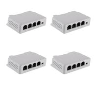 Tacdas Extensor PoE de 1 Una 3 Puertos Pasivo en Cascada IEEE802.3Af para Extensor de Transmisión de Puerto IP para Conmutador PoE NVR IP (4 Pieza)