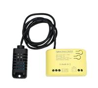 Tacdas Interruptor Inteligente Zigbee con Sensor de Temperatura y Humedad, Controlador de Relé de 1 Canal, Aplicación Tuya Smart Life, Controlador Inalámbrico de 85-250 V